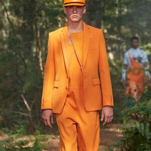 Burberry Orange Men's Blazer